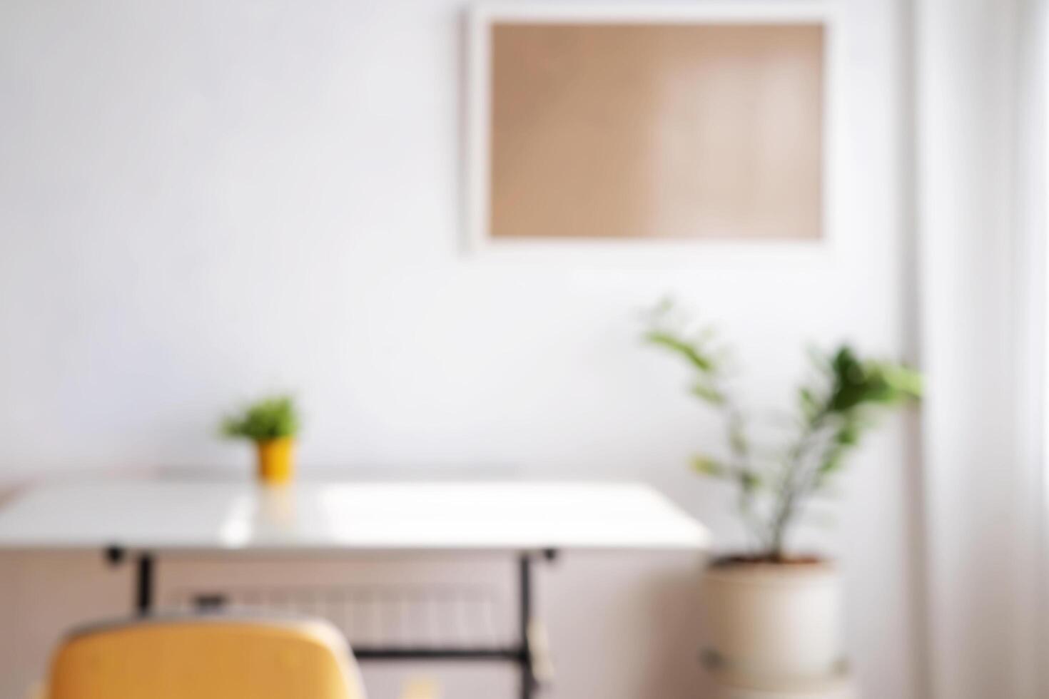 Blurred office interior space background. photo