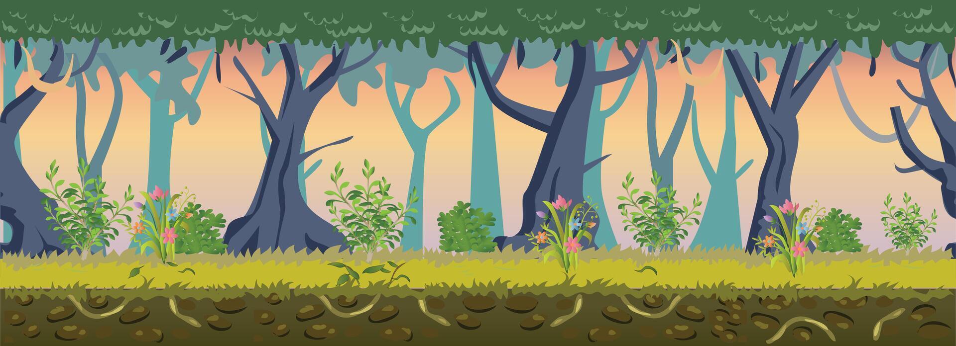Forest Game Background vector