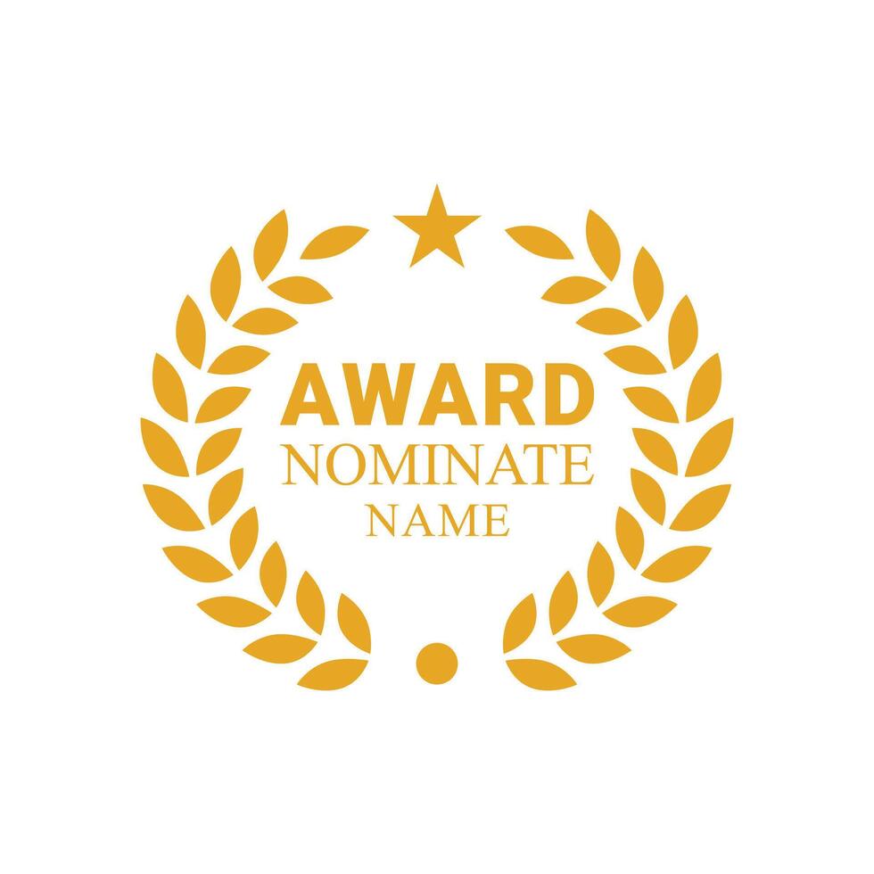 award nominate logo design concept idea vector