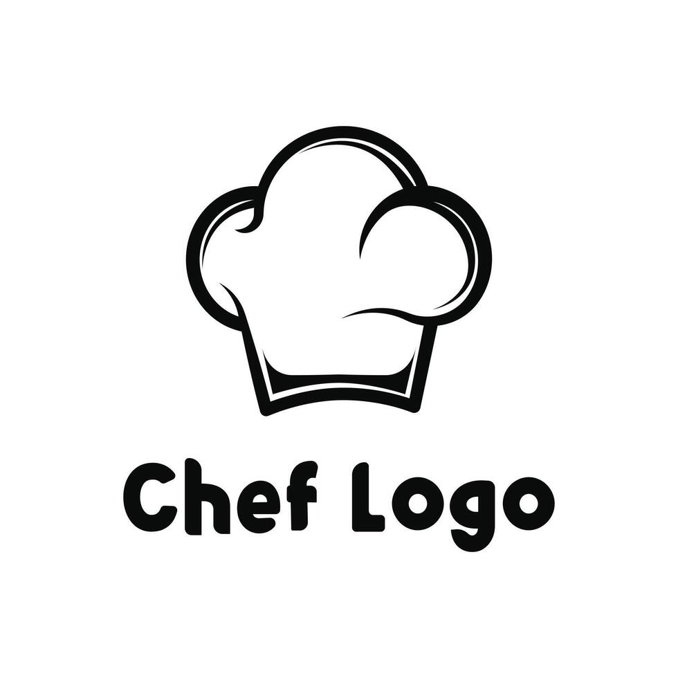 chef hat logo design concept idea vector