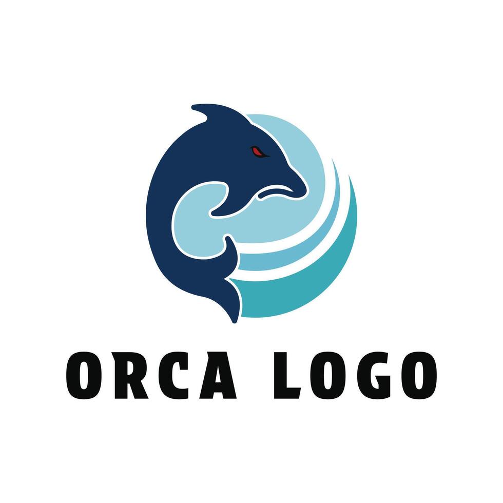 orca killer logo design concept idea vector