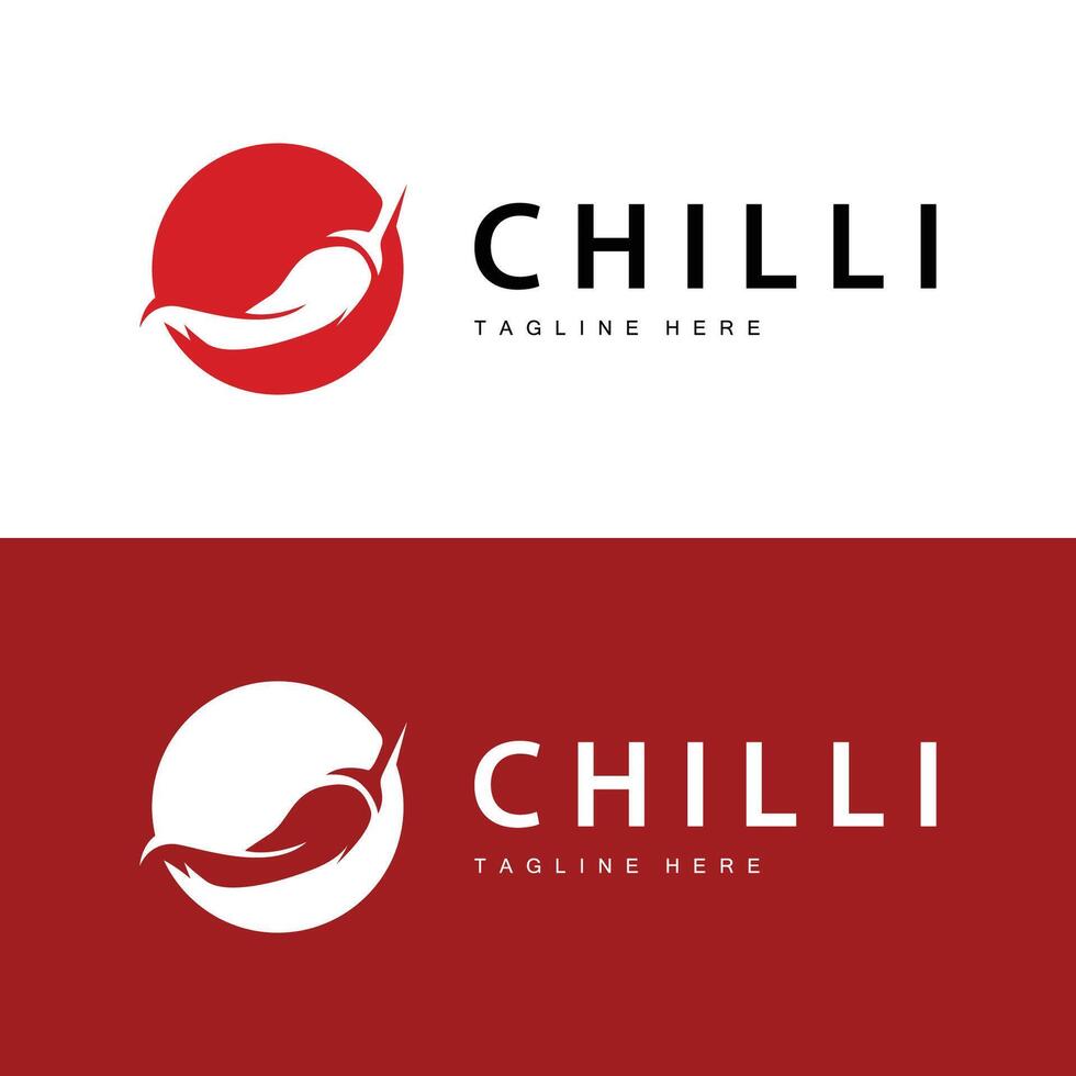 Hot Chili Peppers Logo Farm Garden Design Simple Illustration Symbol Template vector