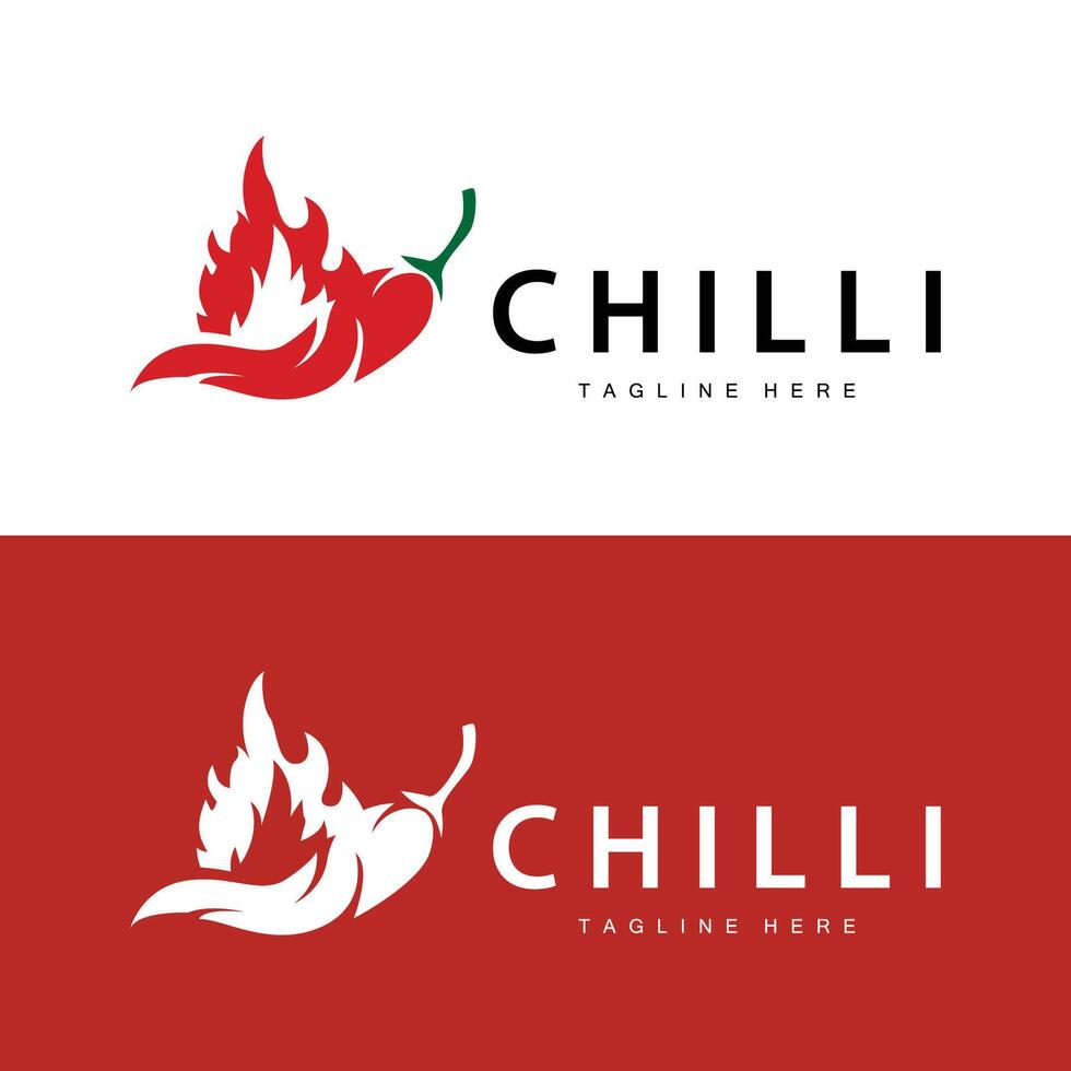 Hot Chili Peppers Logo Farm Garden Design Simple Illustration Symbol Template vector