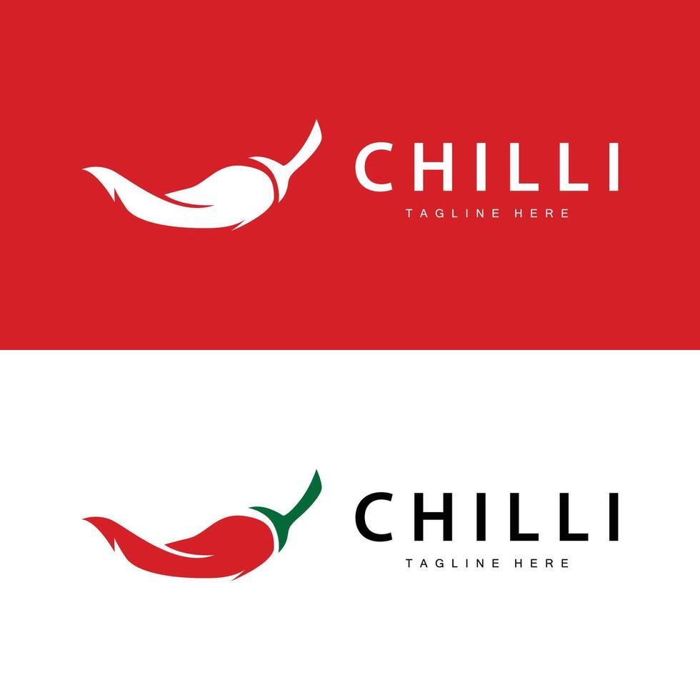 Hot Chili Peppers Logo Farm Garden Design Simple Illustration Symbol Template vector