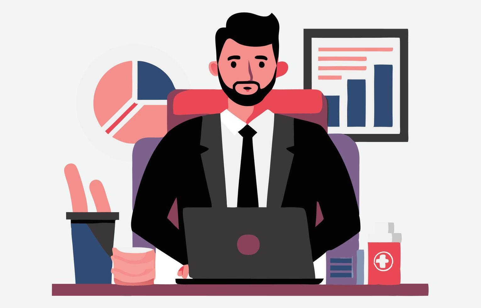 Mastering the Art of Business, A Comprehensive Concept Illustration vector