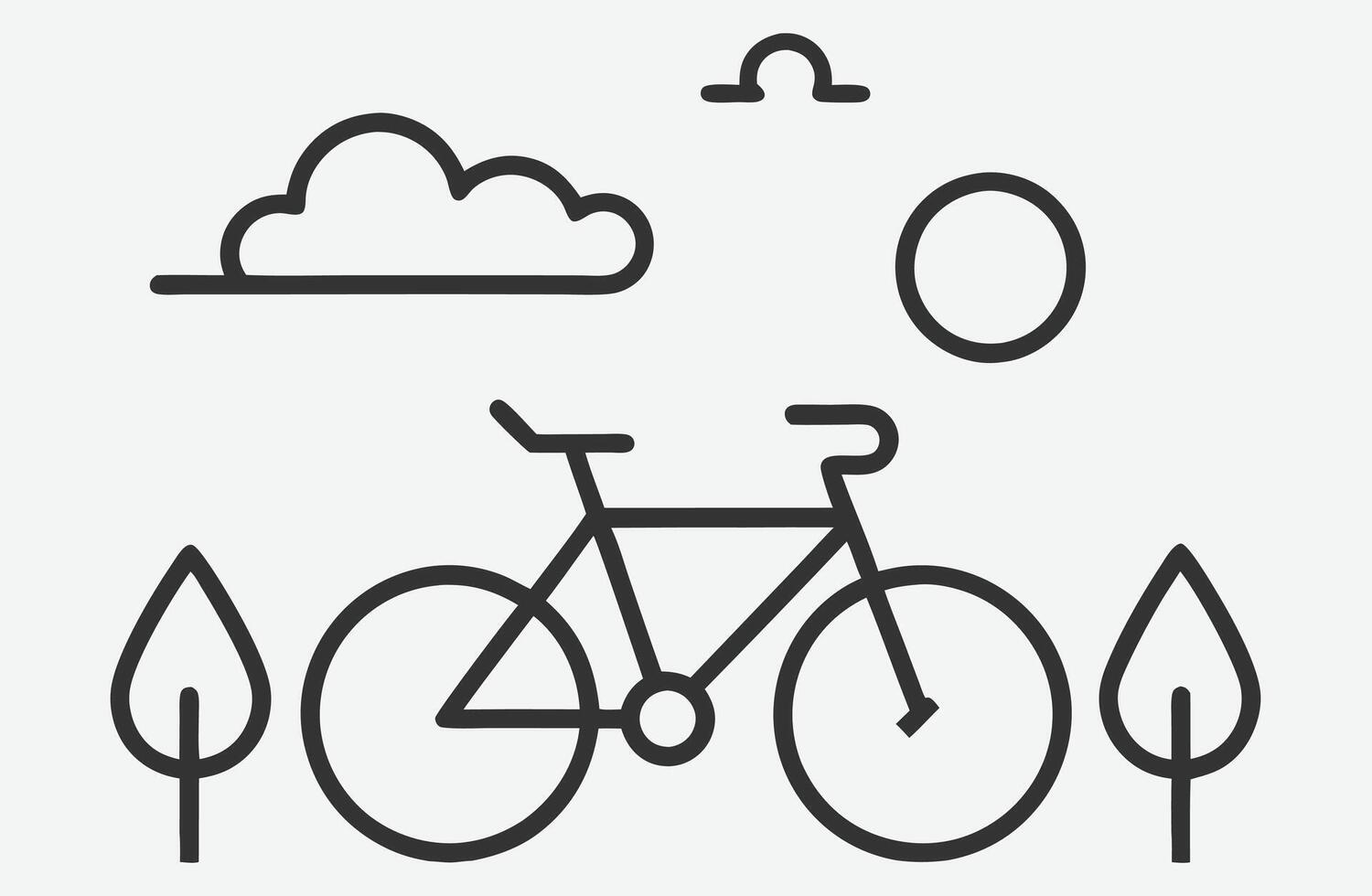 Discover the Beauty of Nature with Our Bicycle Ride Icon vector