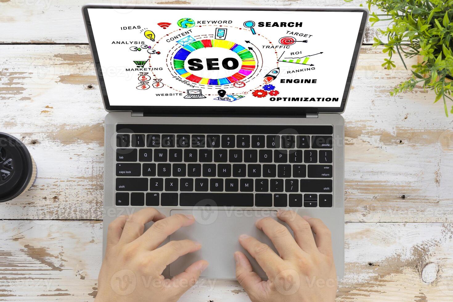 Searching Engine Optimizing SEO Browsing Concept photo