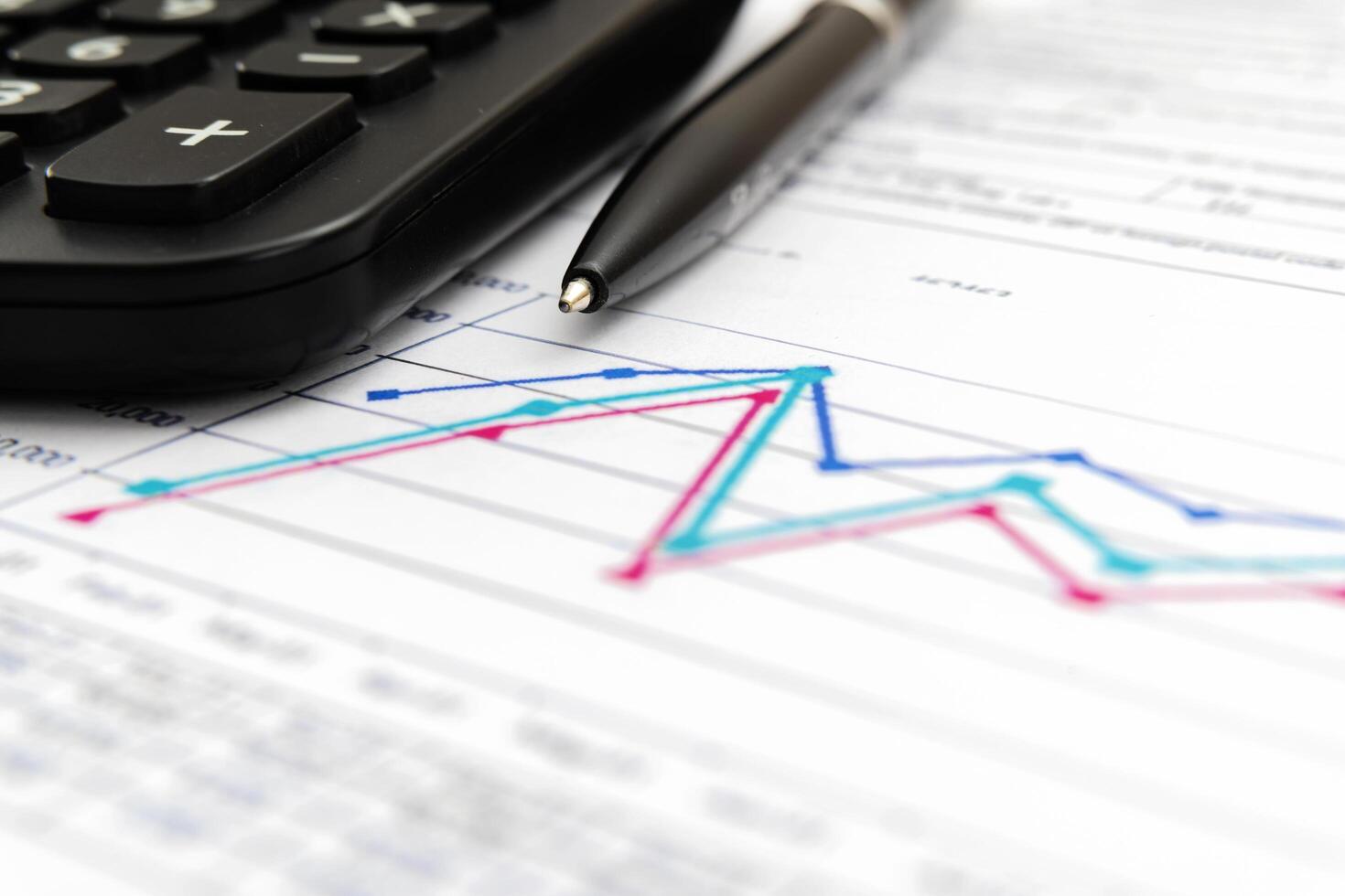 Financial accounting concept with graphs and charts stock market graphs analysis photo