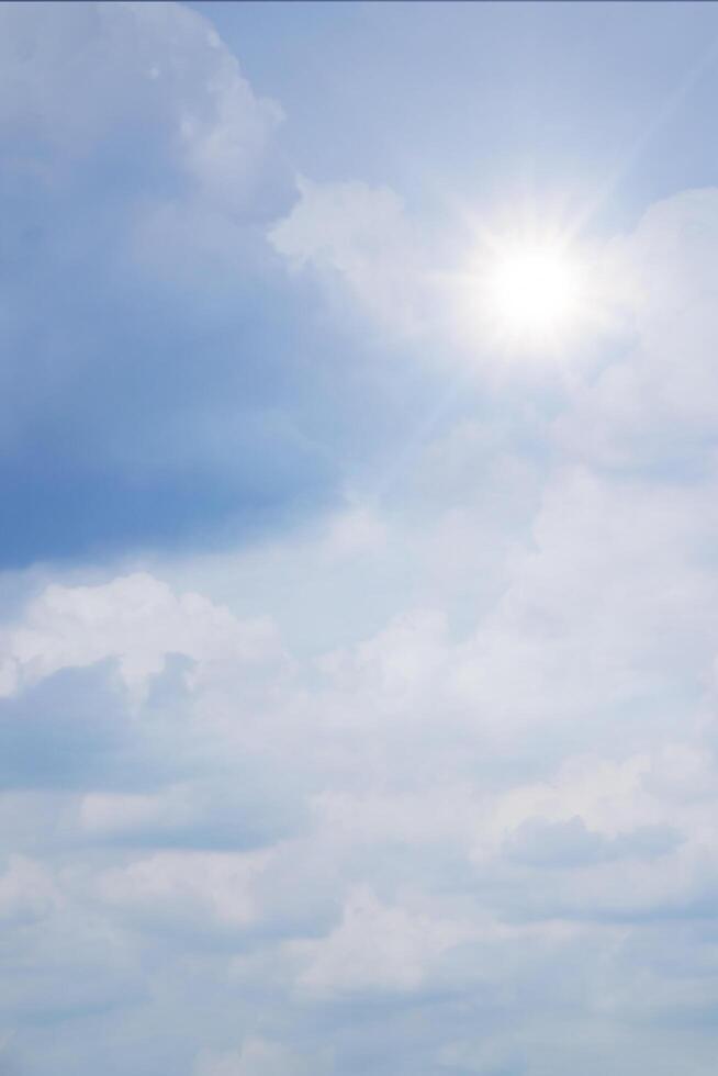 Windy clear cloud on blue sky in morning summer nature background concept for vivid nature fog banner image photo