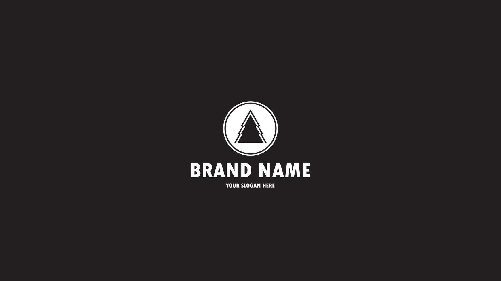 trees in circle shield monogram logo design, icon logo suitable for idea your brand bussiness isolated in black, creative modern trendy design vector