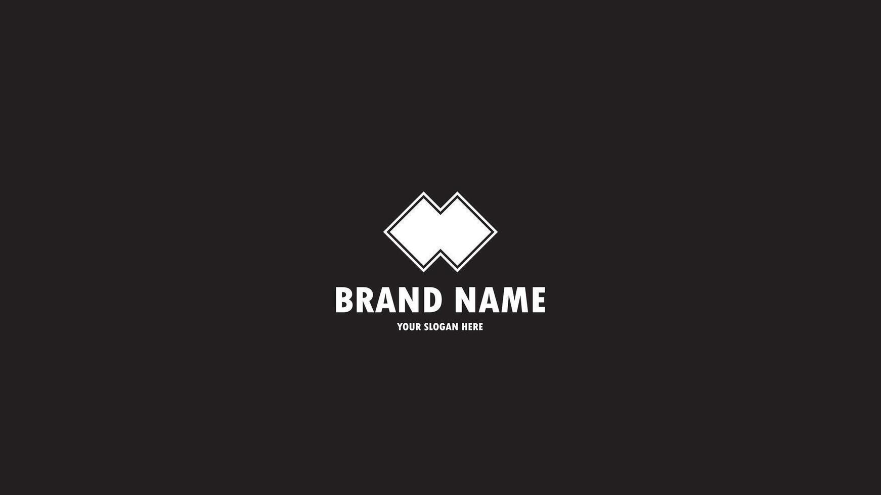 twin diamond monogram logo design, icon logo suitable for idea your brand bussiness isolated in black, creative modern trendy design vector