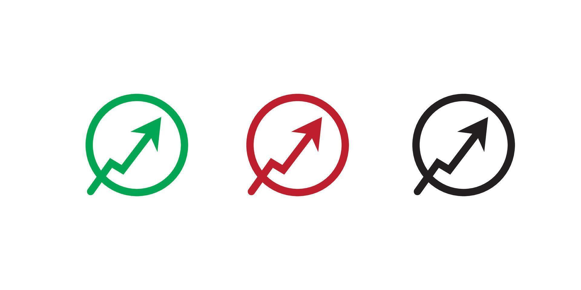 increasing growth grafik icon with four desing modern vector