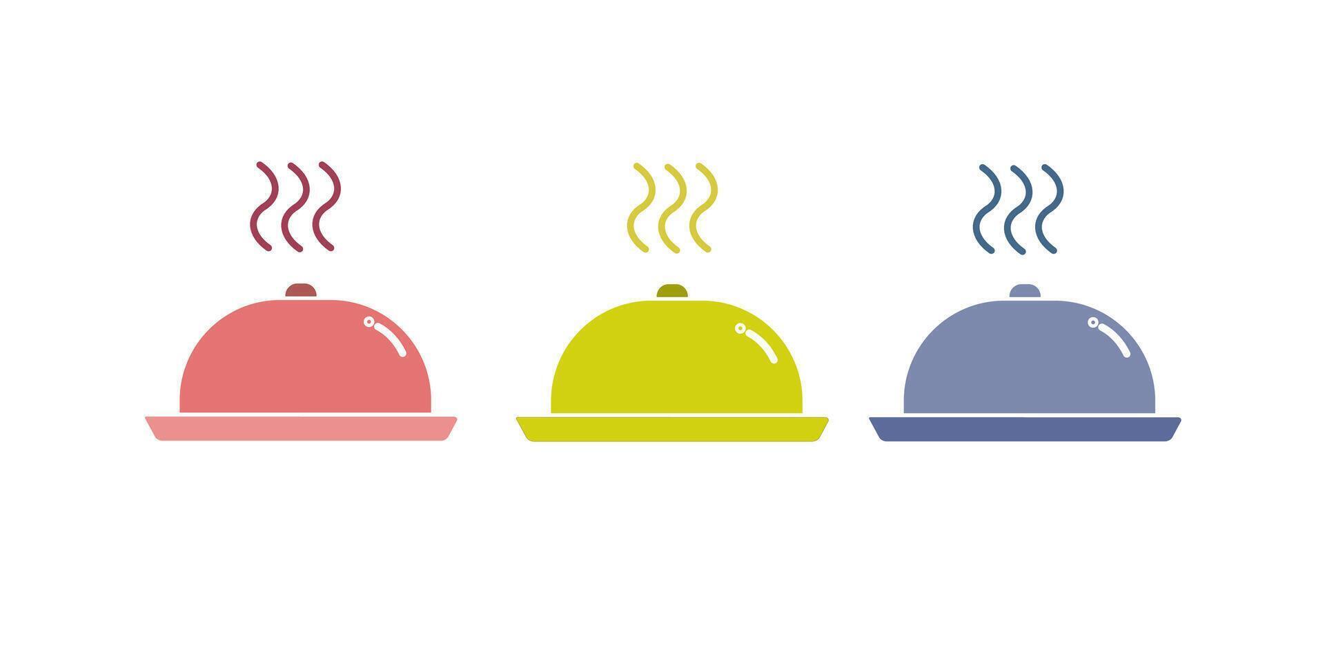 food covered tray icon design template in white background vector