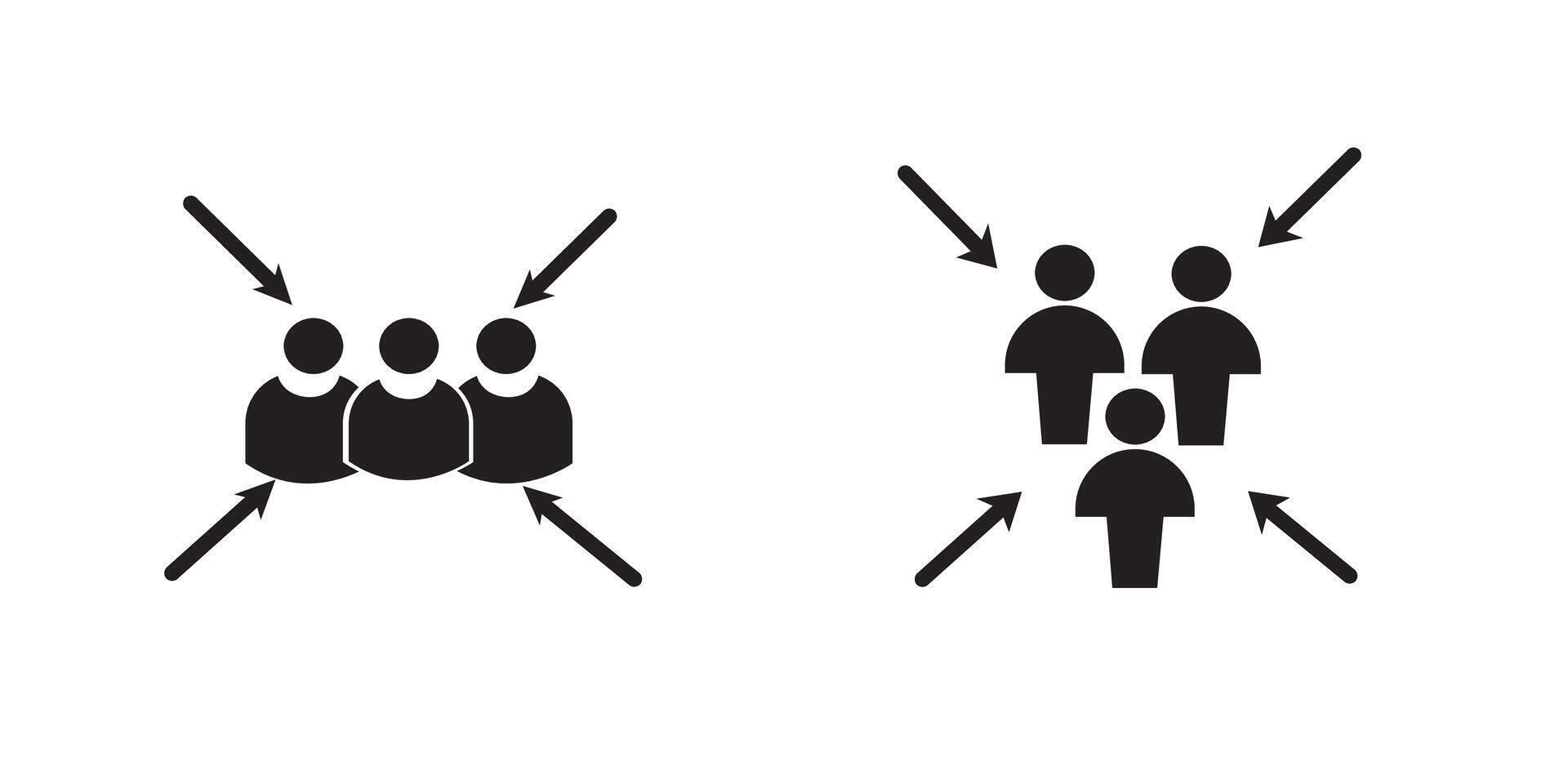Gathering point icon, people gathering point icon vector