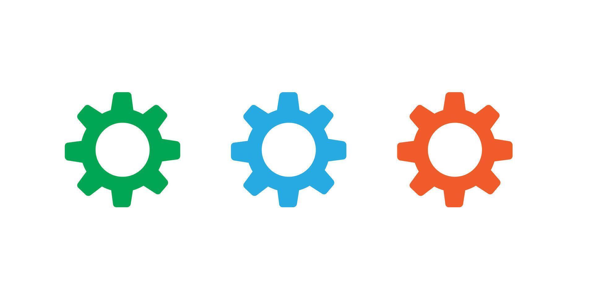 Setting icon. Tools, cog, gear sign isolated on white background vector