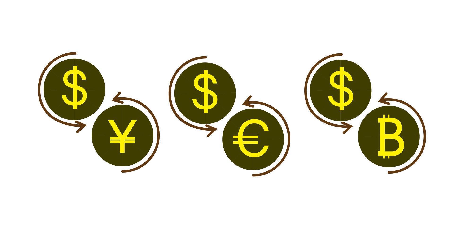 Currency exchange and International financial market, bank. vector