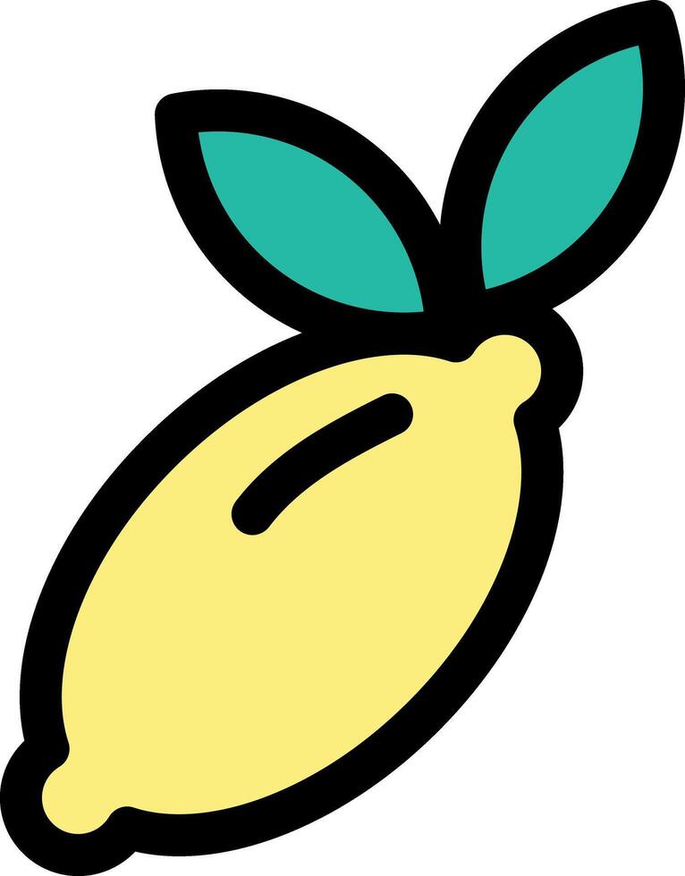 Minimalist illustration of a lemon vector
