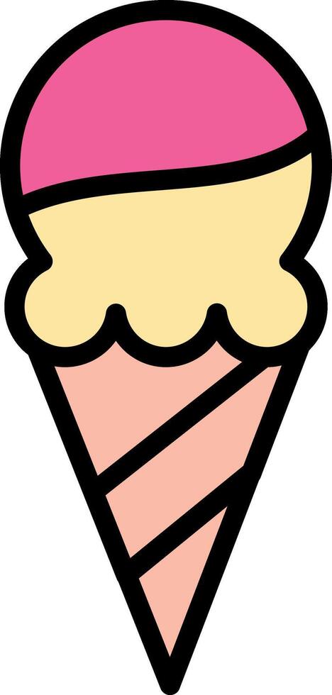 Simple icon of a delicious cone vector