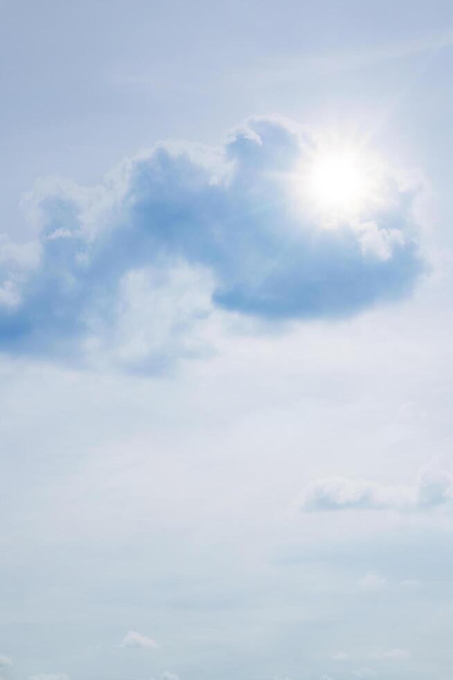 Windy clear cloud on blue sky in morning summer nature background concept. Clouds in the blue sky for vivid nature fog banner image photo