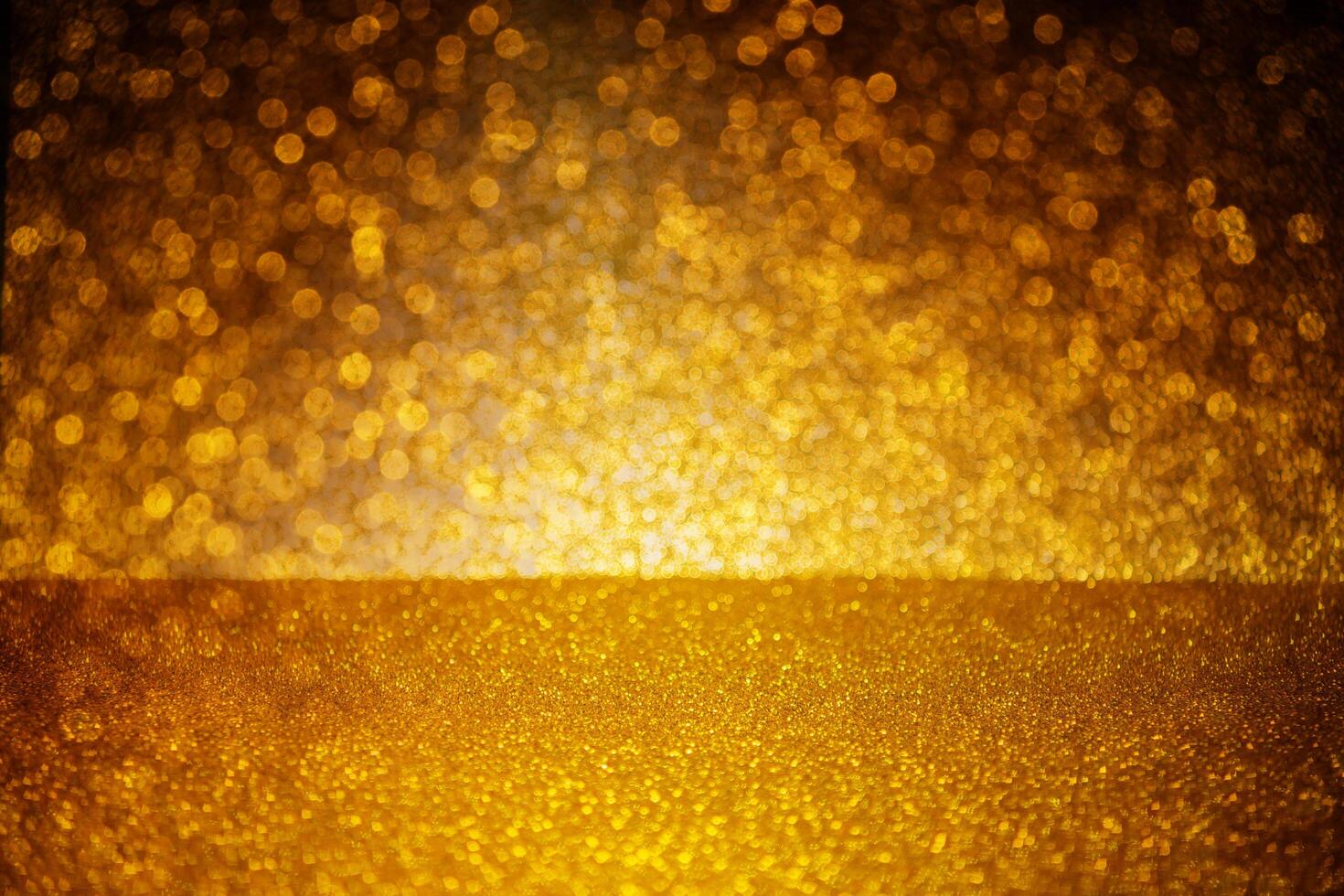 Dark golden glitter abstract background photo