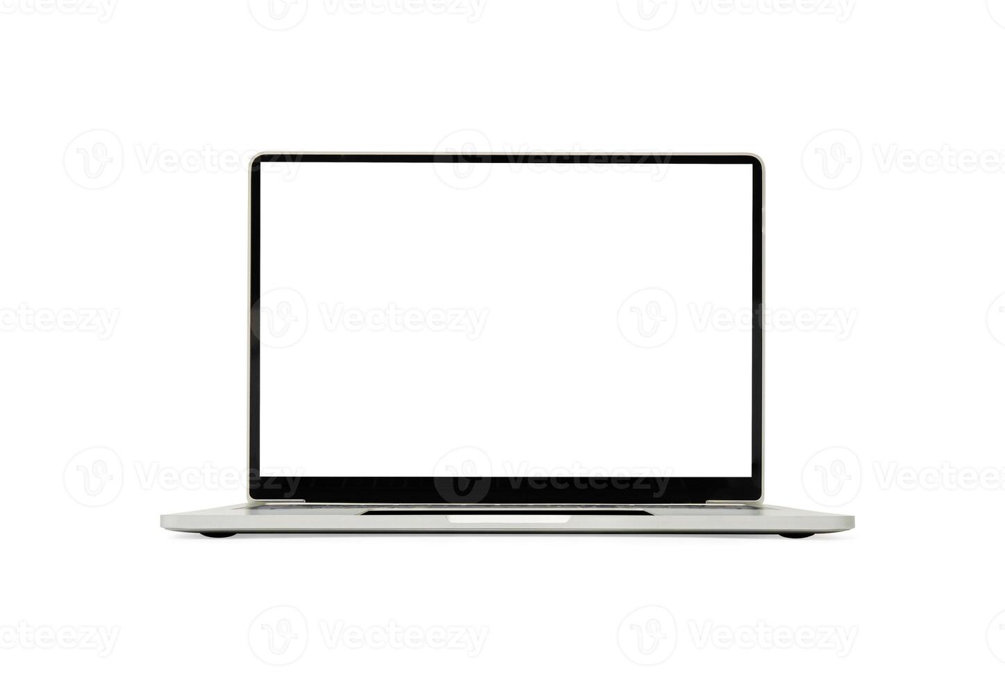 Isolated laptop with empty space on white background photo