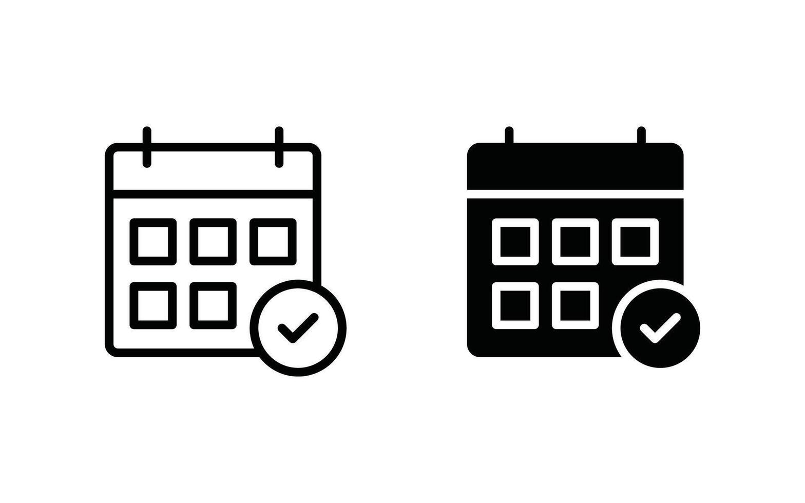 Calendar icon. Set of calendar sign and symbols illustration vector