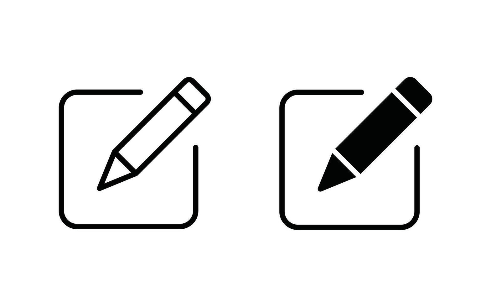 Edit icon set. Pencil icon, sign up icon illustration vector