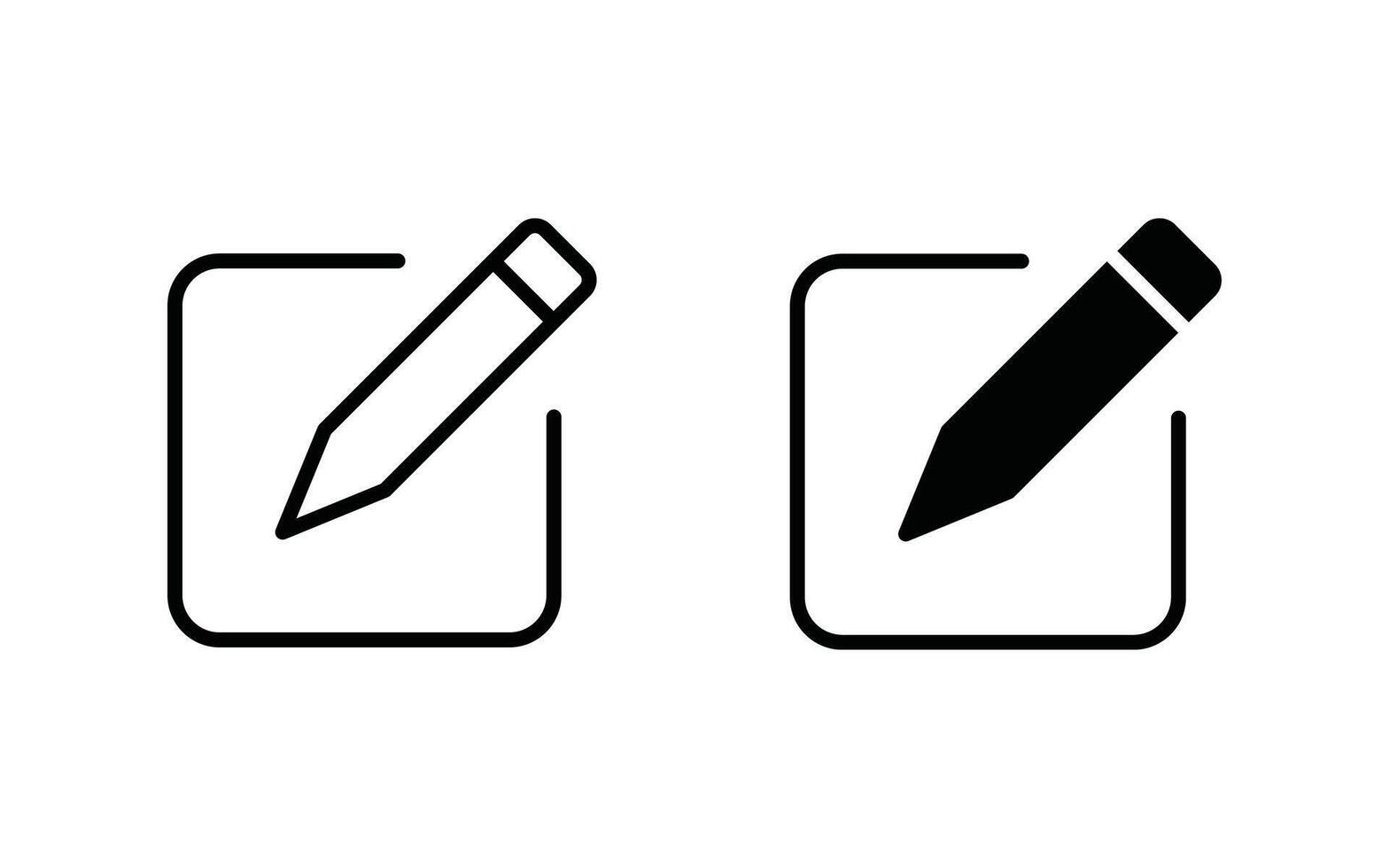 Edit icon set. Pencil icon, sign up icon illustration vector