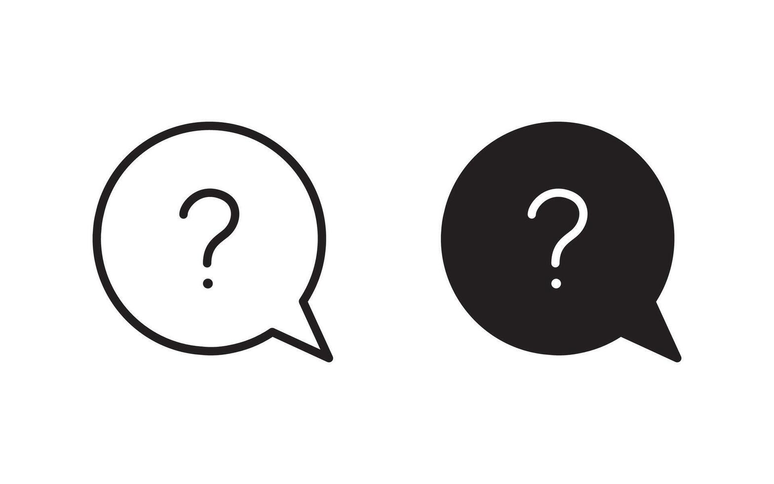 Question icon set for web, ui, and mobile apps vector