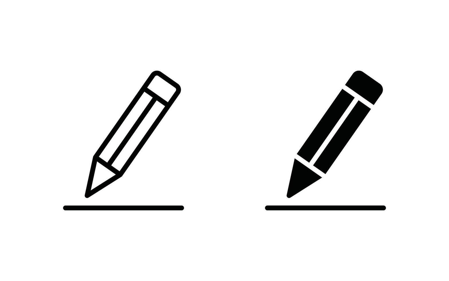 Edit icon set. Pencil icon, sign up icon illustration vector