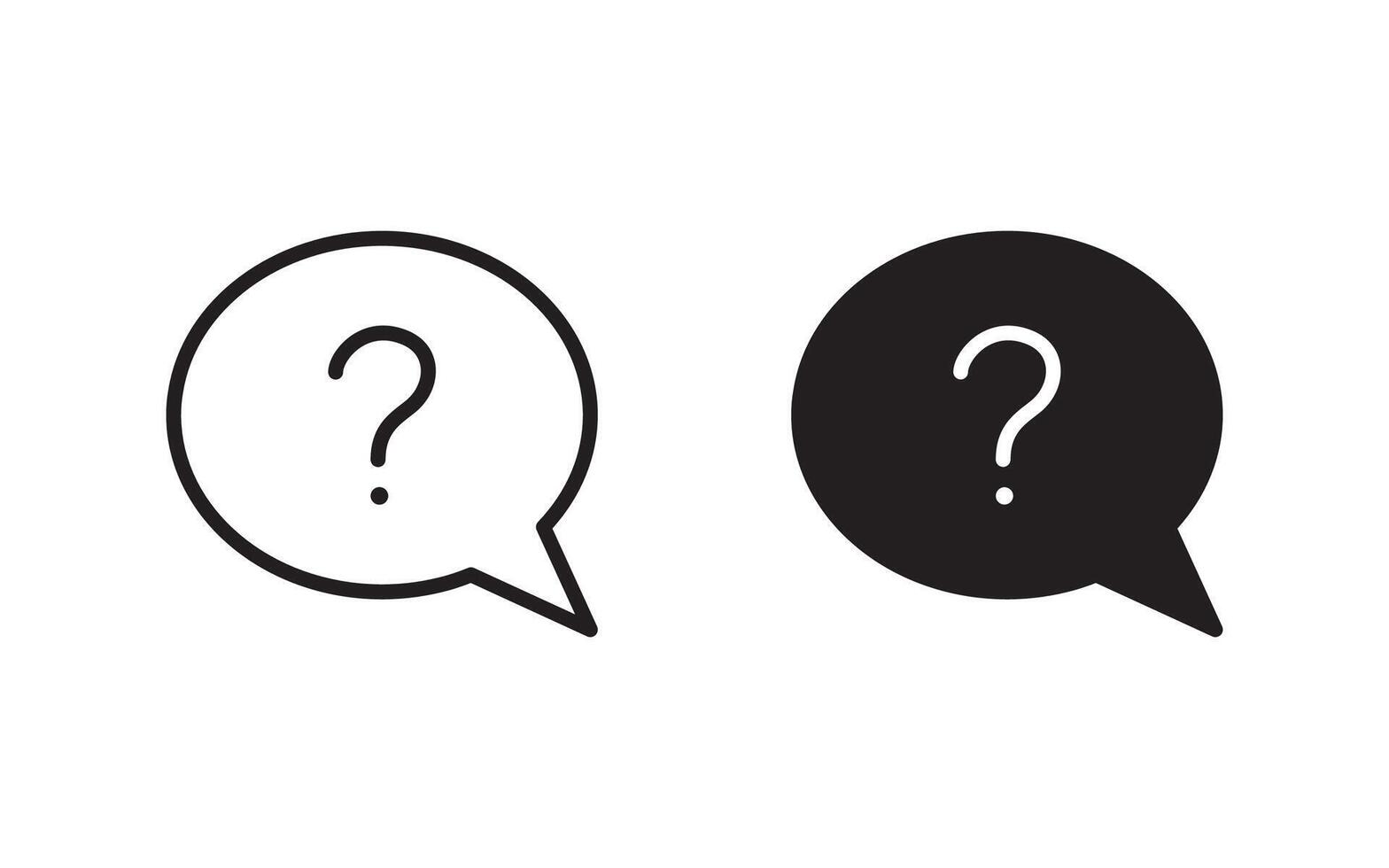 Question icon set for web, ui, and mobile apps vector