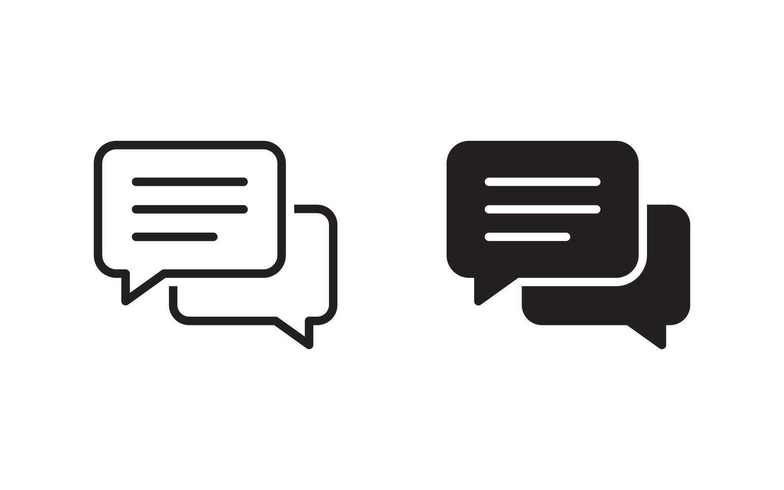 Chat Bubble Icon set. Chat, message, message, sms, chat, chatting, talk line icon illustration vector