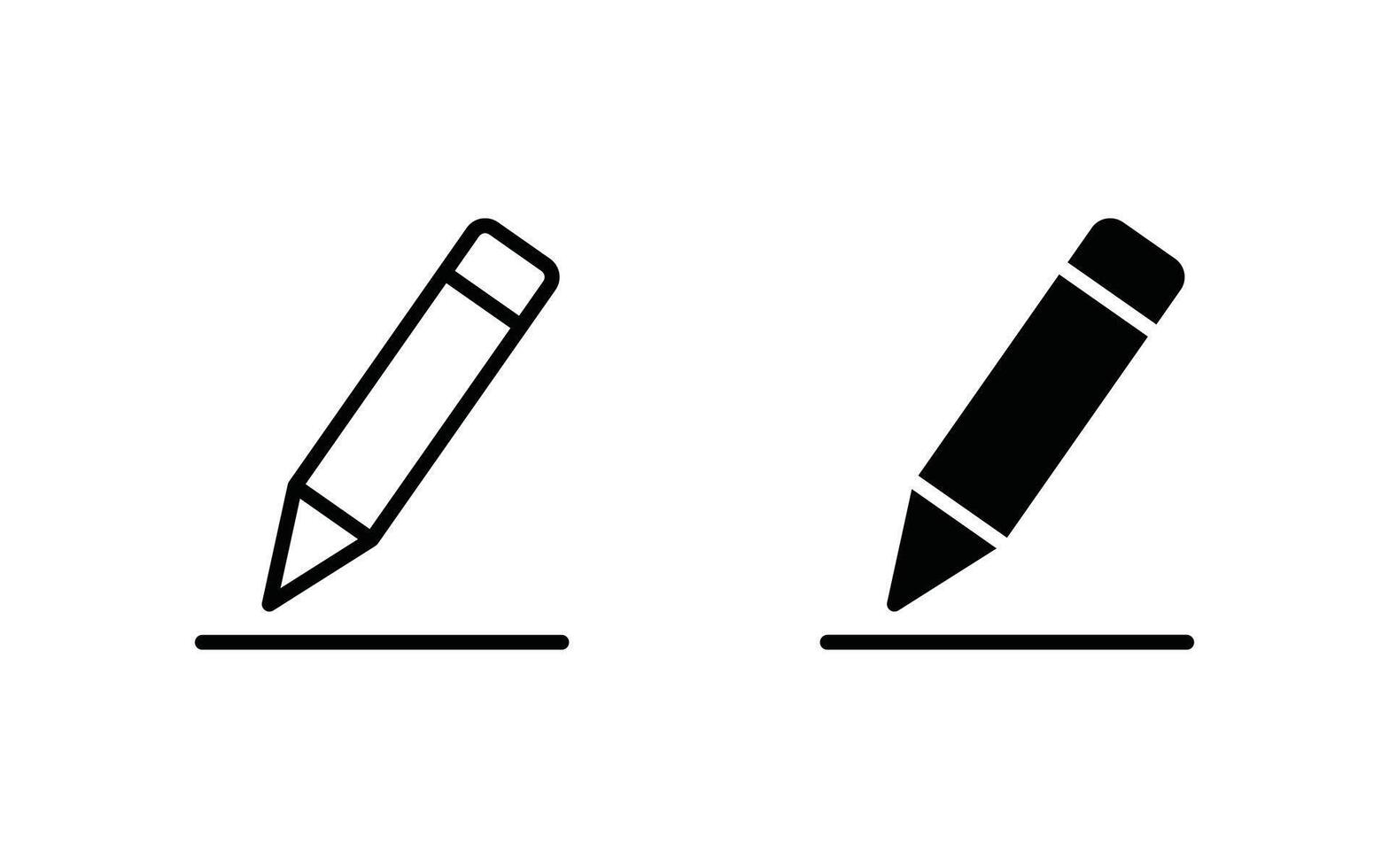 Edit icon set. Pencil icon, sign up icon illustration vector