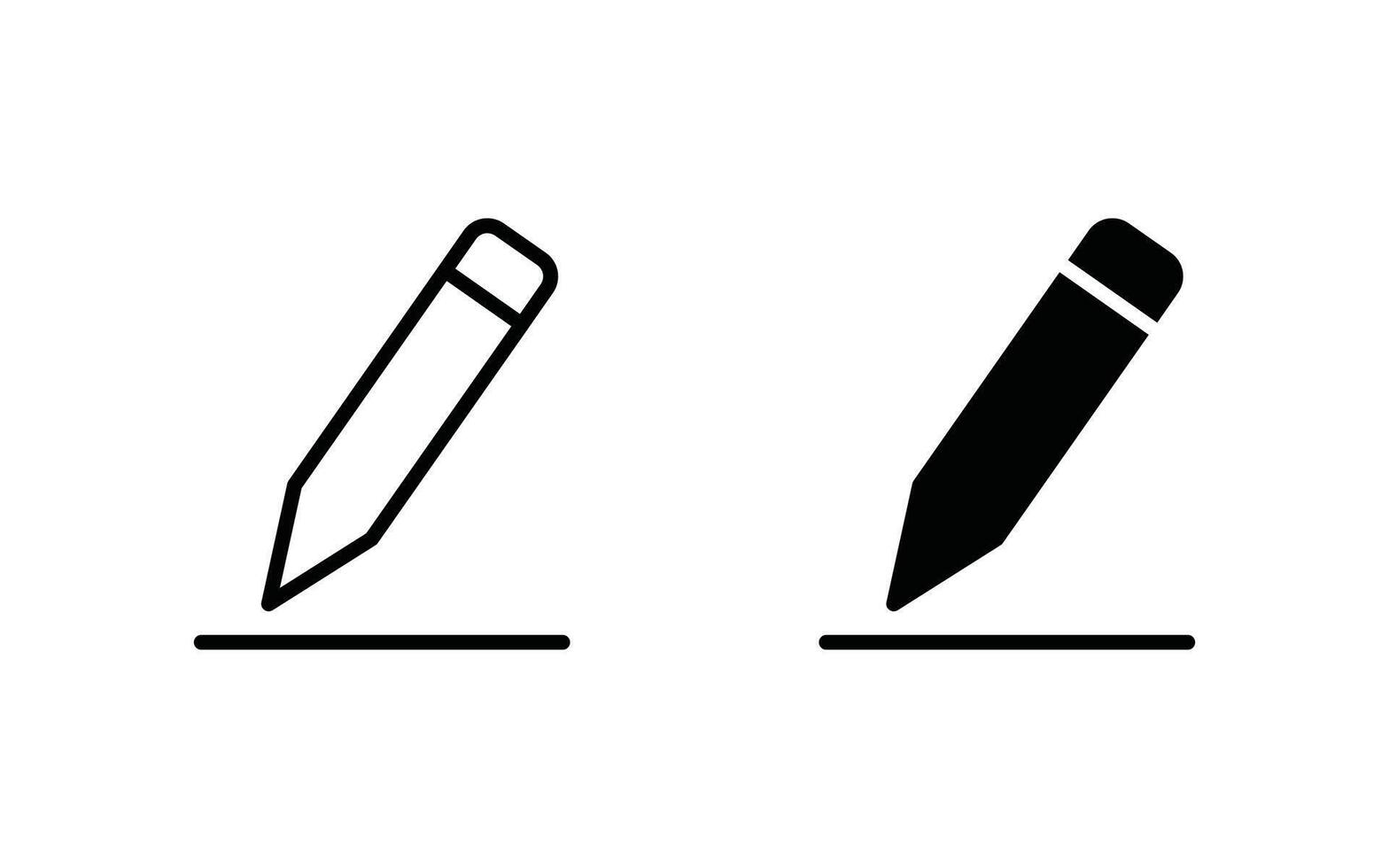 Edit icon set. Pencil icon, sign up icon illustration vector