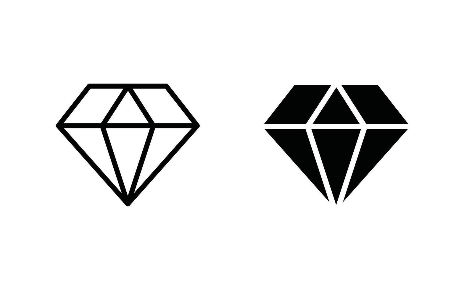 diamonds icon set. diamond collection icon illustration vector