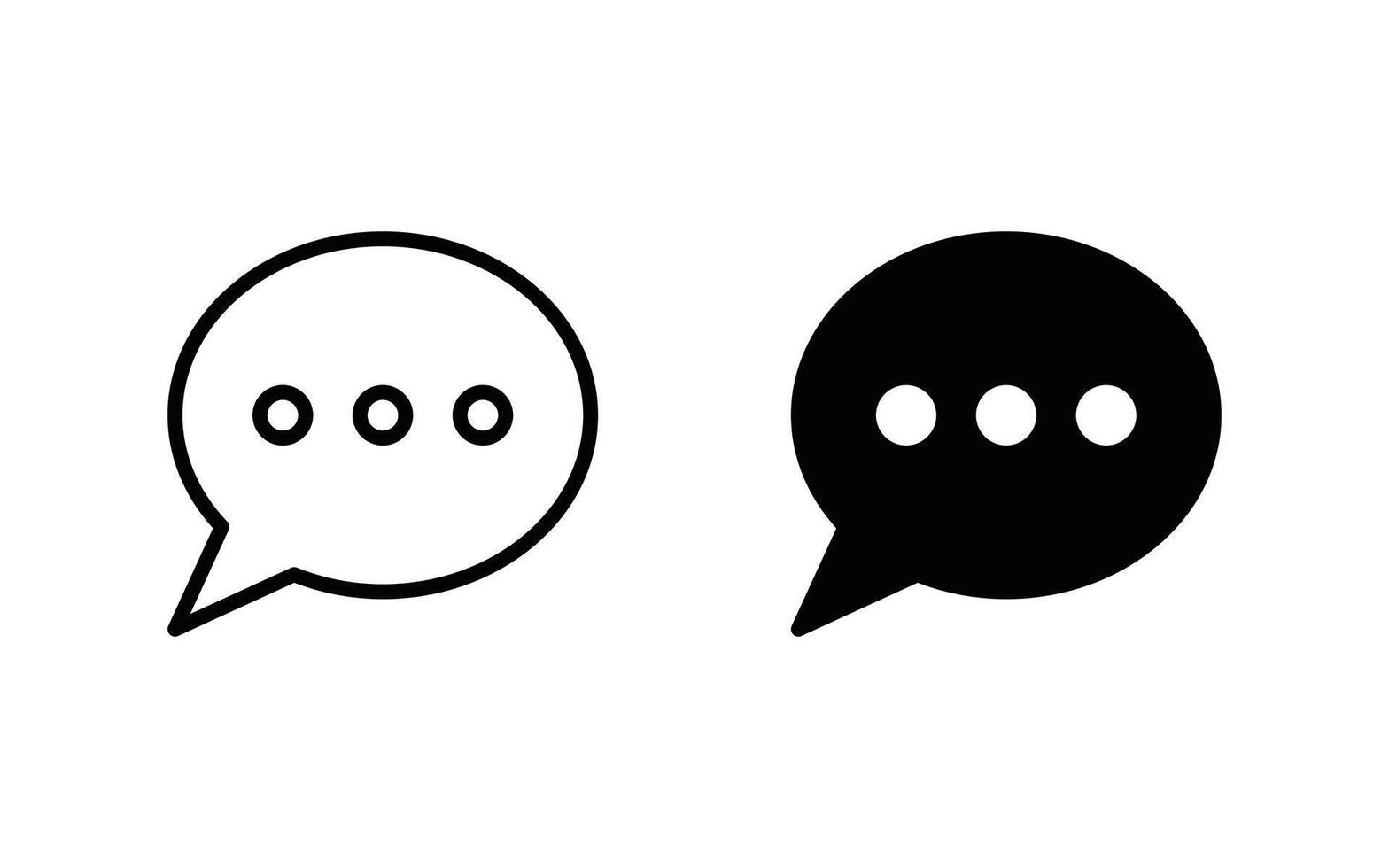 Chat Bubble Icon set. Chat, message, message, sms, chat, chatting, talk line icon illustration vector