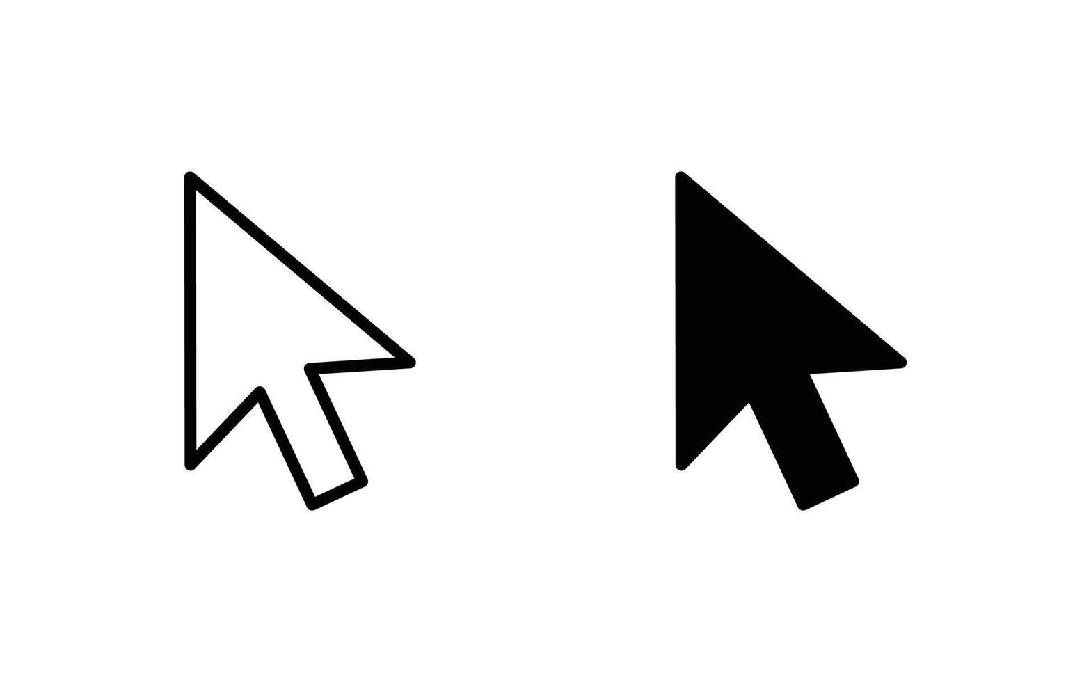 Cursors icons click set. Cursors icon click, Clicking cursor, pointing hand click icon illustration vector