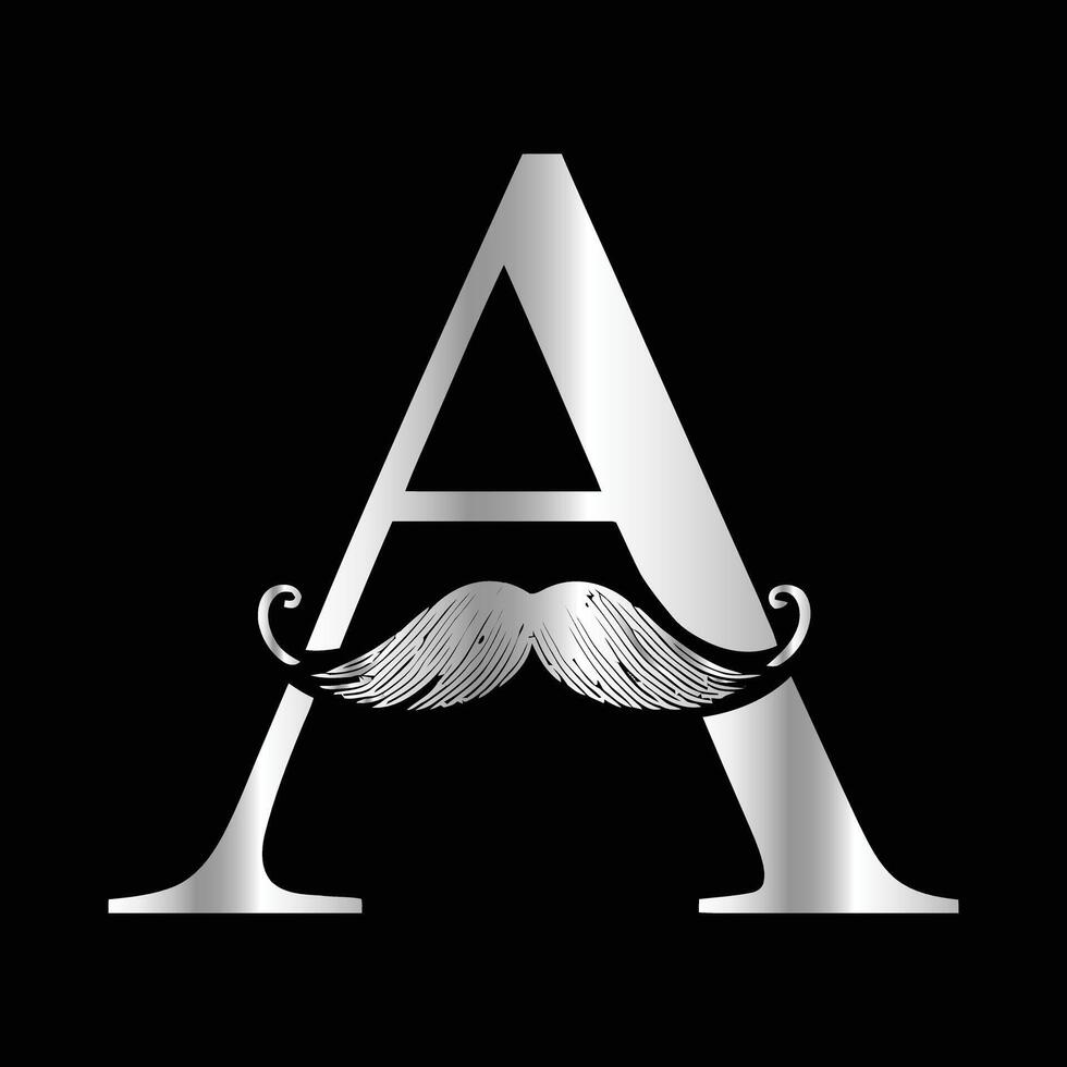 This luxurious and elegant initial A scissors logo is designed for barbershops and salons, retaining its beauty even when scaled down or used in black and white. vector