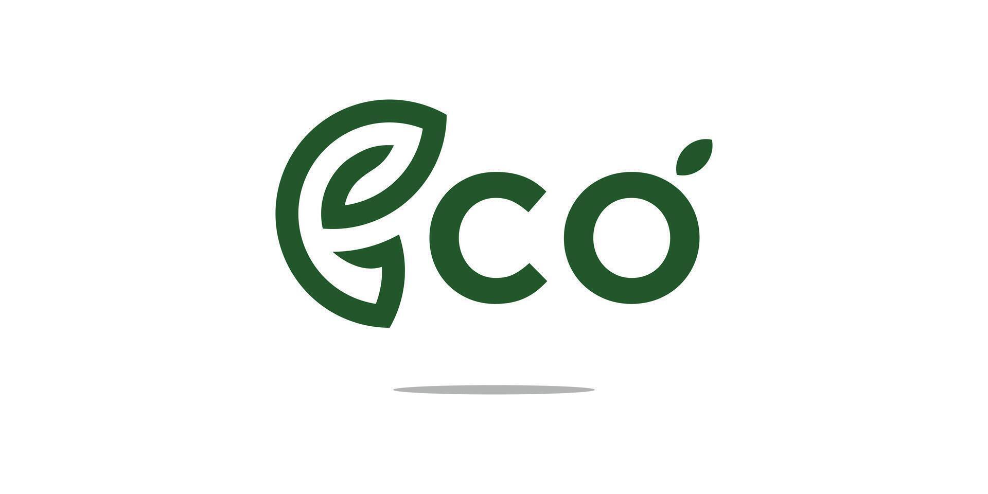 Creative eco logo design. Premium vector