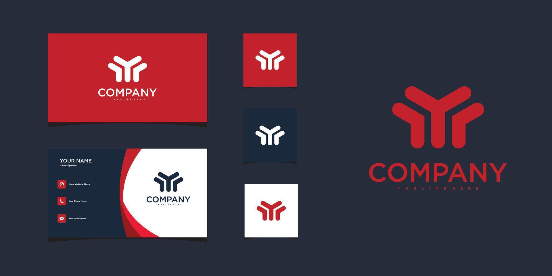 Letter y and m logo design with creative concept. Premium vector