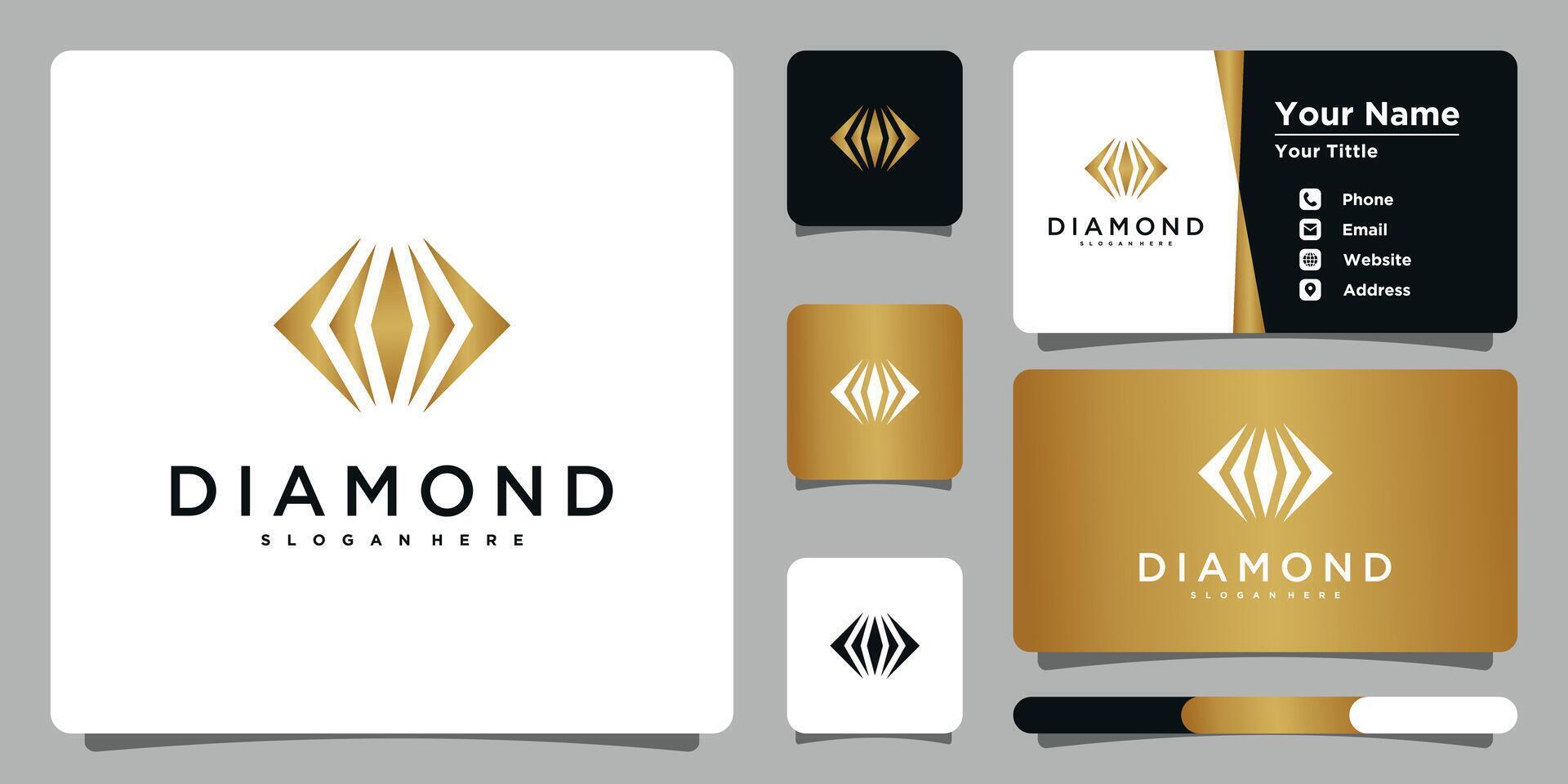 Diamond or jewelry logo design . Premium vector