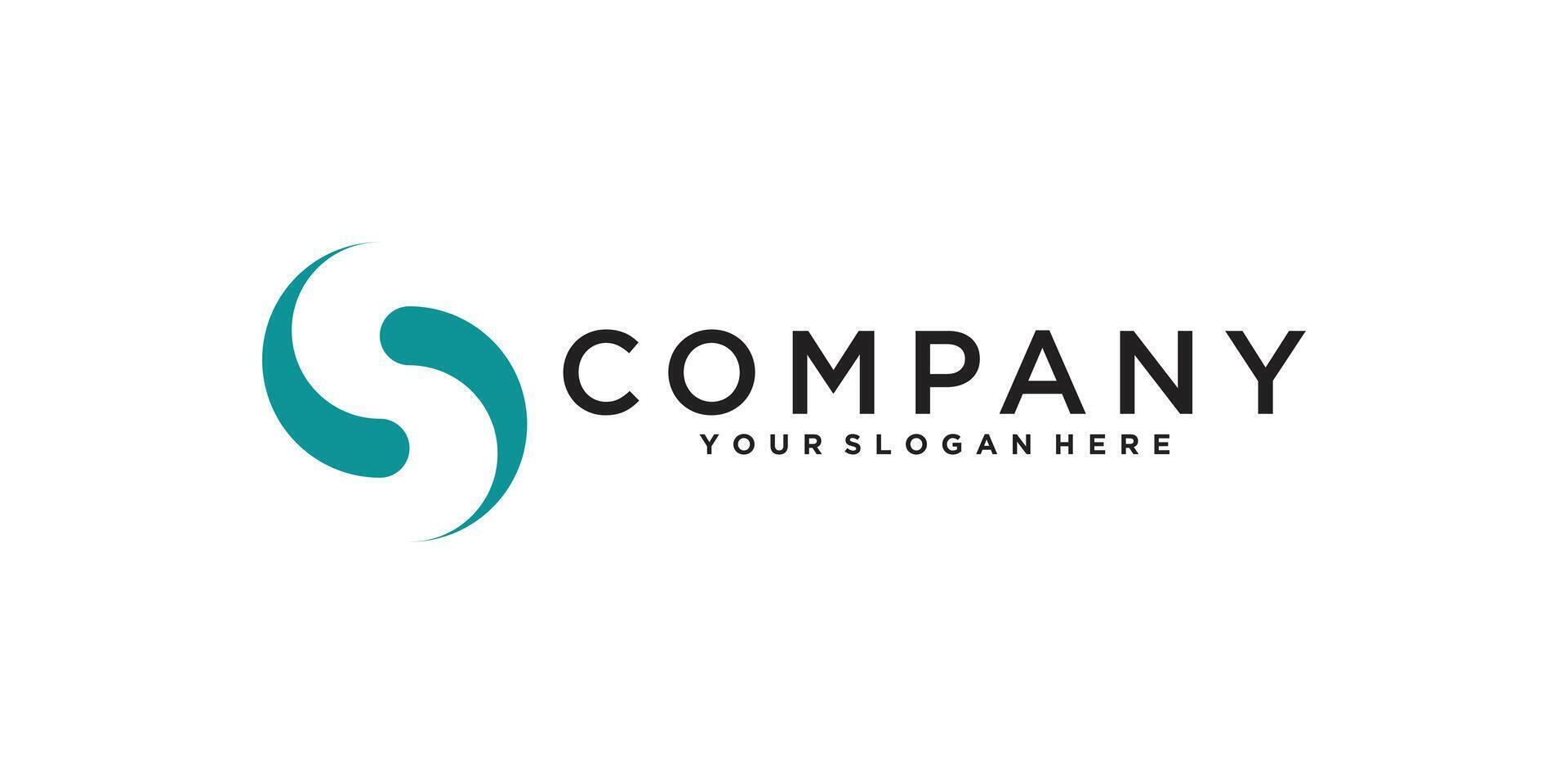 Letter s logo design with water shape. Premium vector