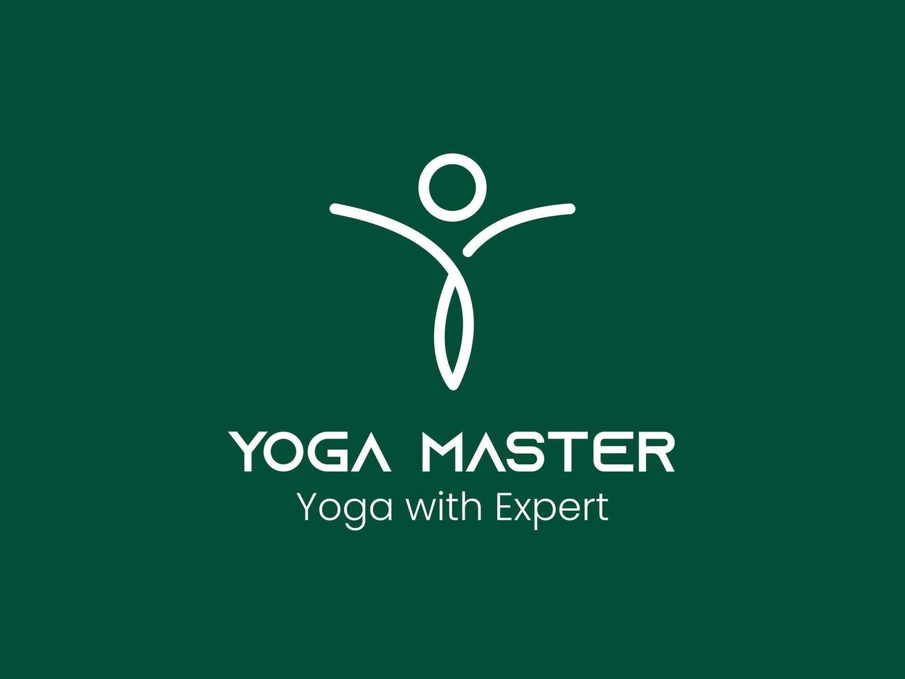 A minimal logo design for yoga studio vector