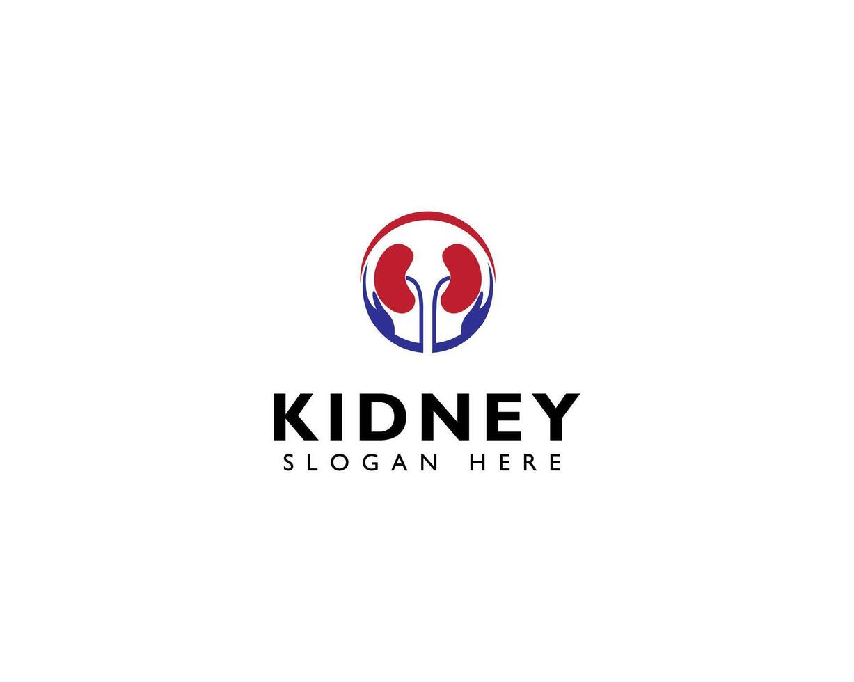 Kidney health logo, creative health concept, icon and template vector