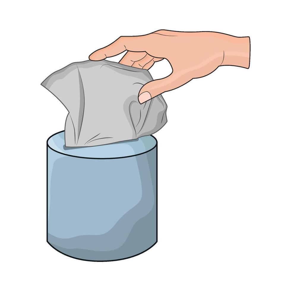 illustration of tissue box vector