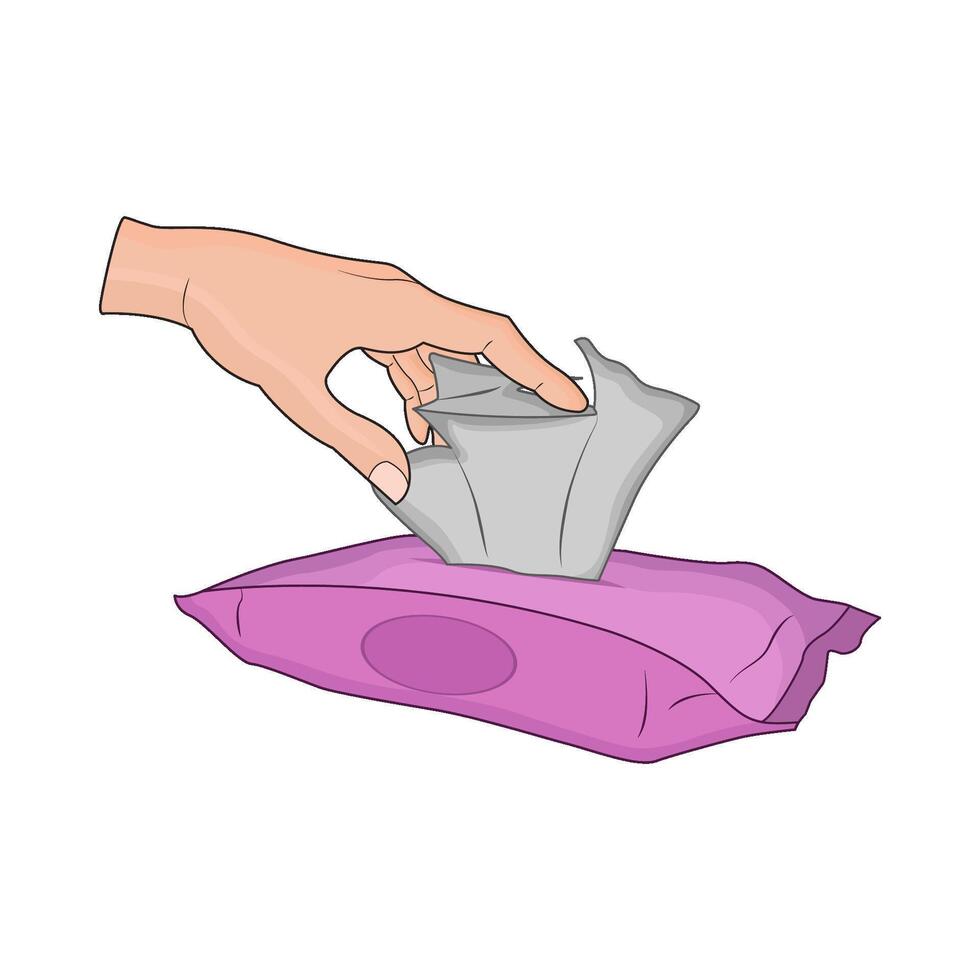 illustration of wet wipes vector