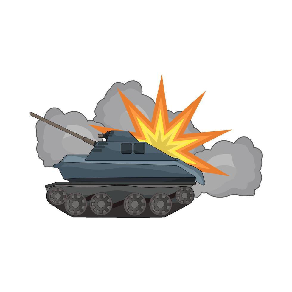 illustration of military tank vector