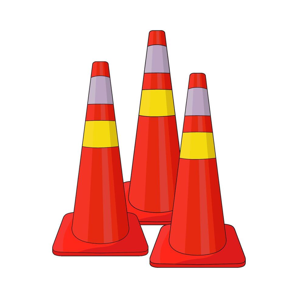 illustration of traffic cone vector
