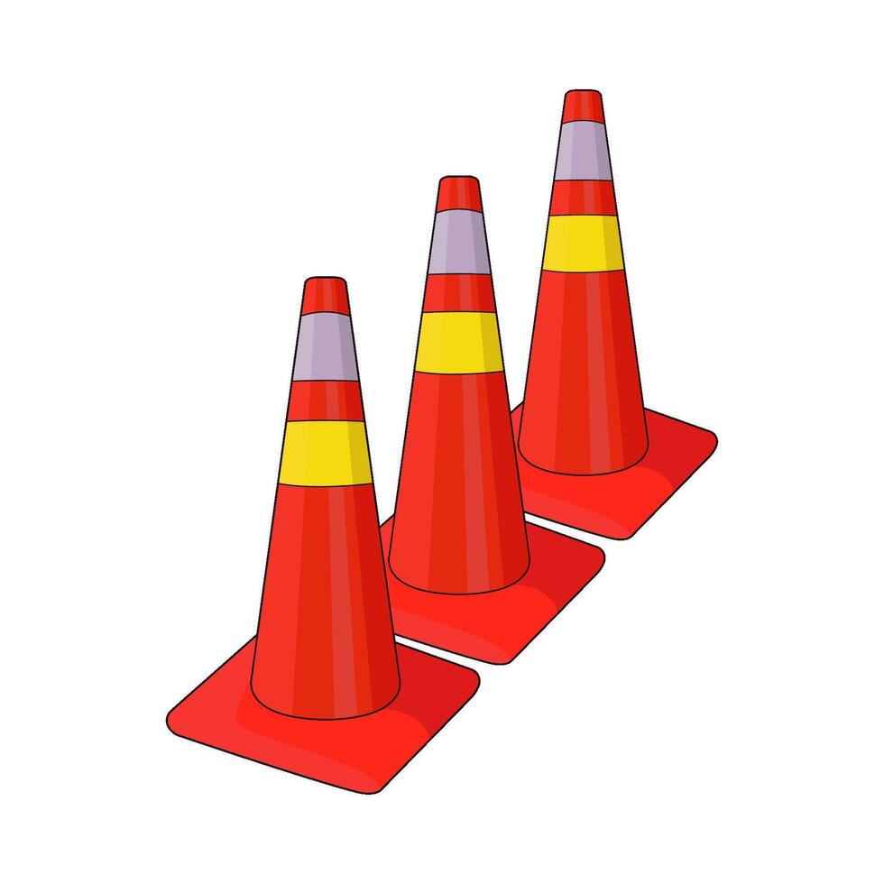 illustration of traffic cone vector