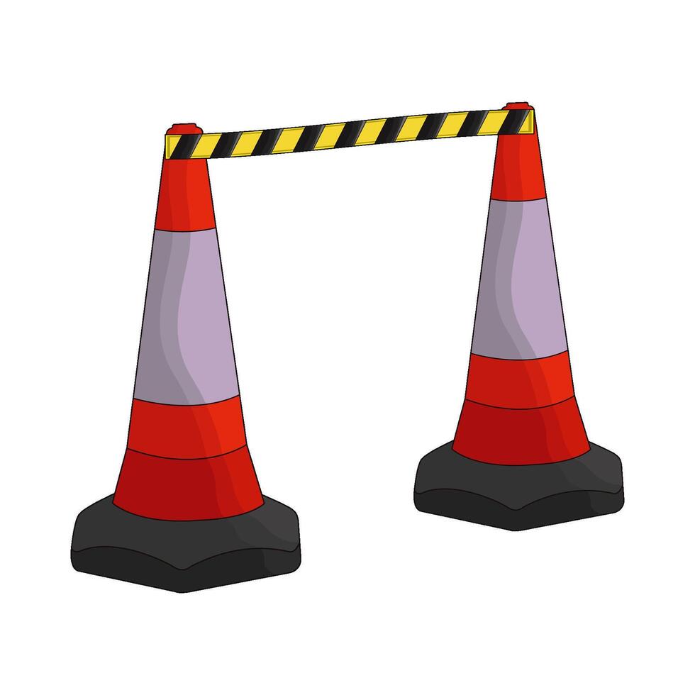 illustration of traffic cone vector
